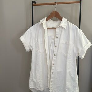 Aritzia white denim shirt